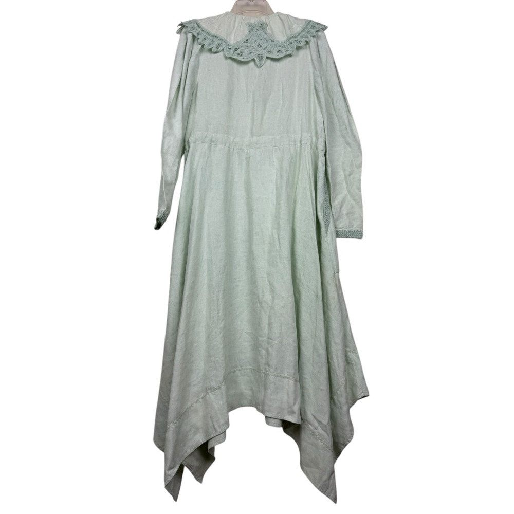 Ulla Johnson 2022 Fiona Linen Collar Cottage Handkerchief Dress - Picture 5 of 11